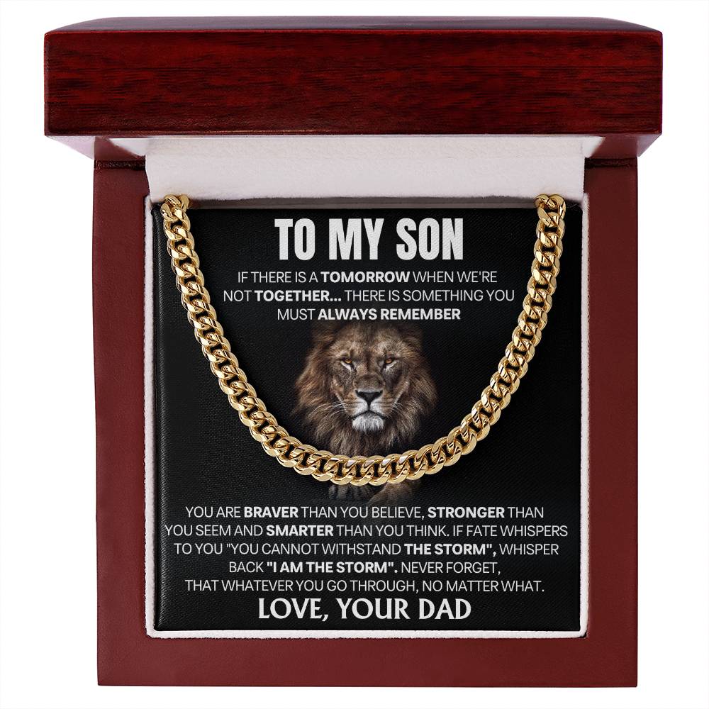 Son Gift From Dad, "Always Remember", Cuban Chain