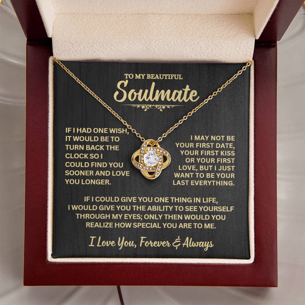 Soulmate Gift, "Forever & Always", Knot Necklace
