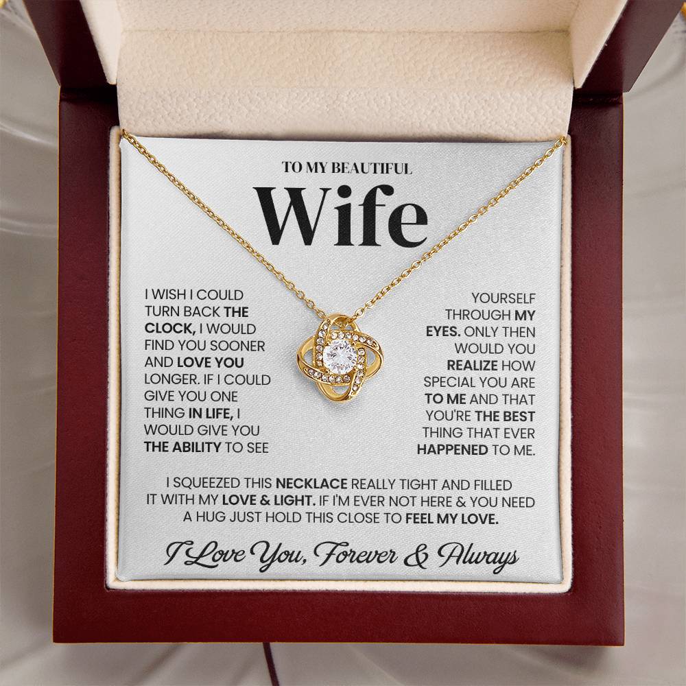 Wife Gift , "Forever & Always", Knot Necklace