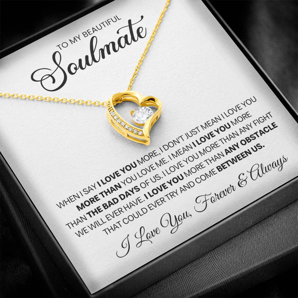 Soulmate Gift, "Forever & Always", Forever Love Necklace