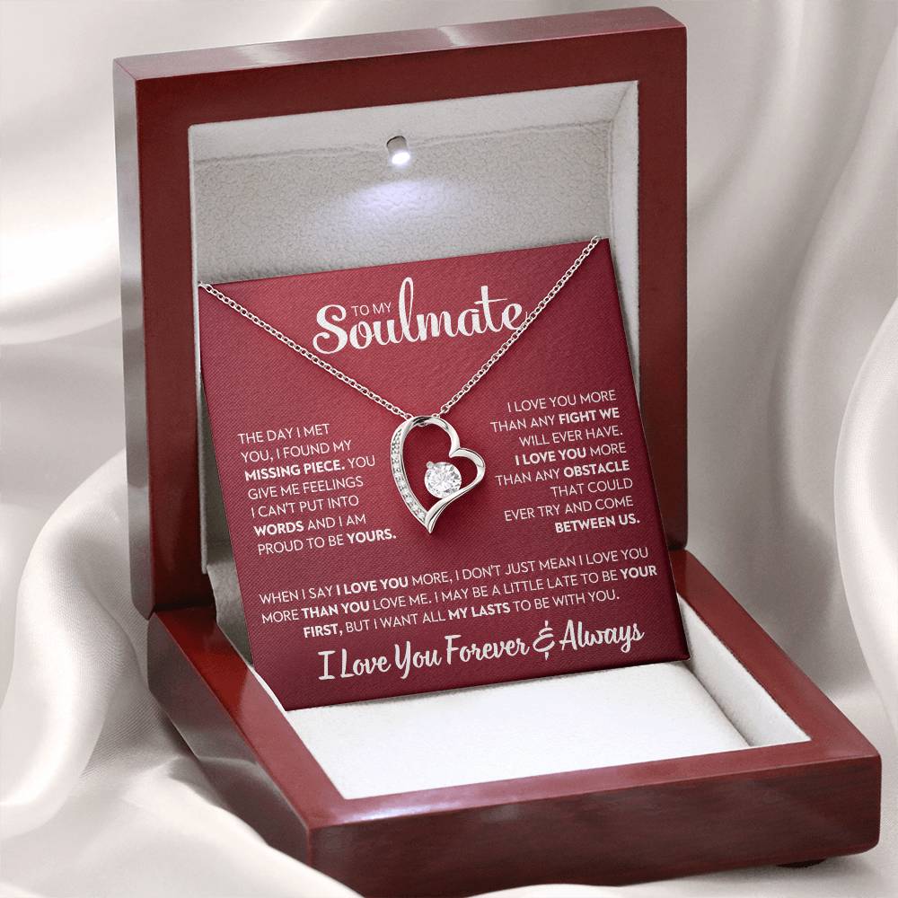 Soulmate Gift, "Forever & Always", Forever Love Necklace