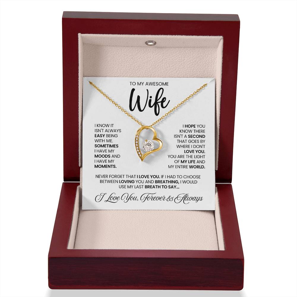 Wife Gift From Husband, "Forever & Always", Forever Love Necklace