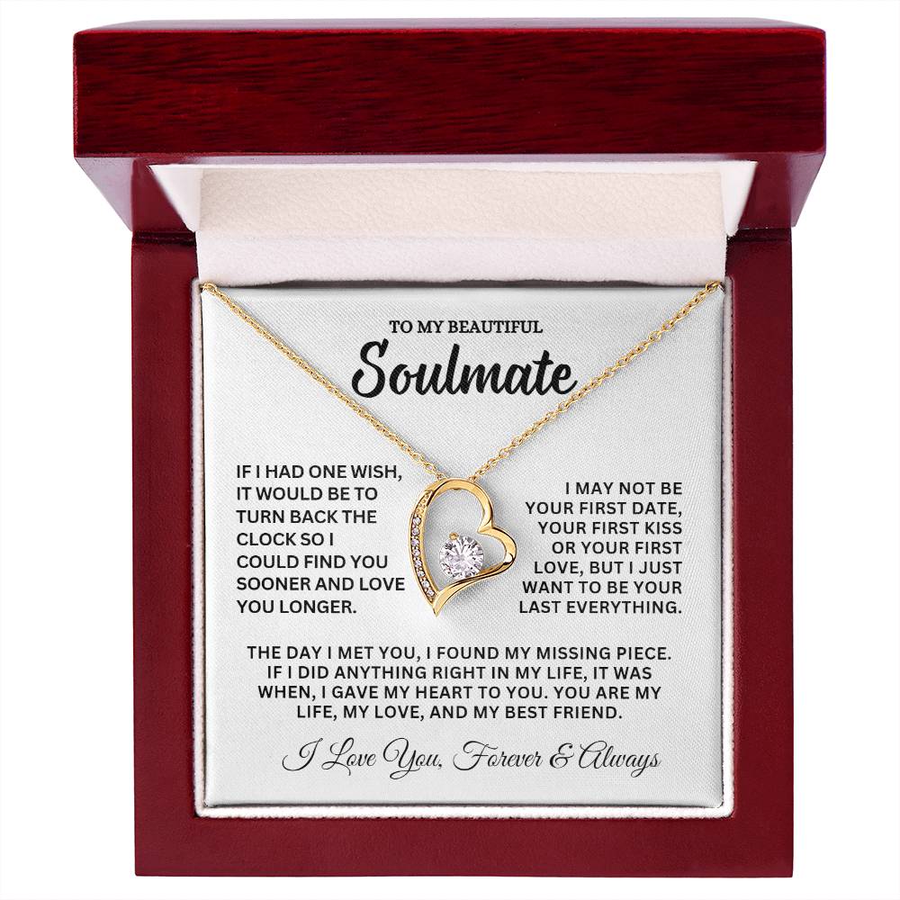 Soulmate Gift, "Forever & Always", Forever Love Necklace