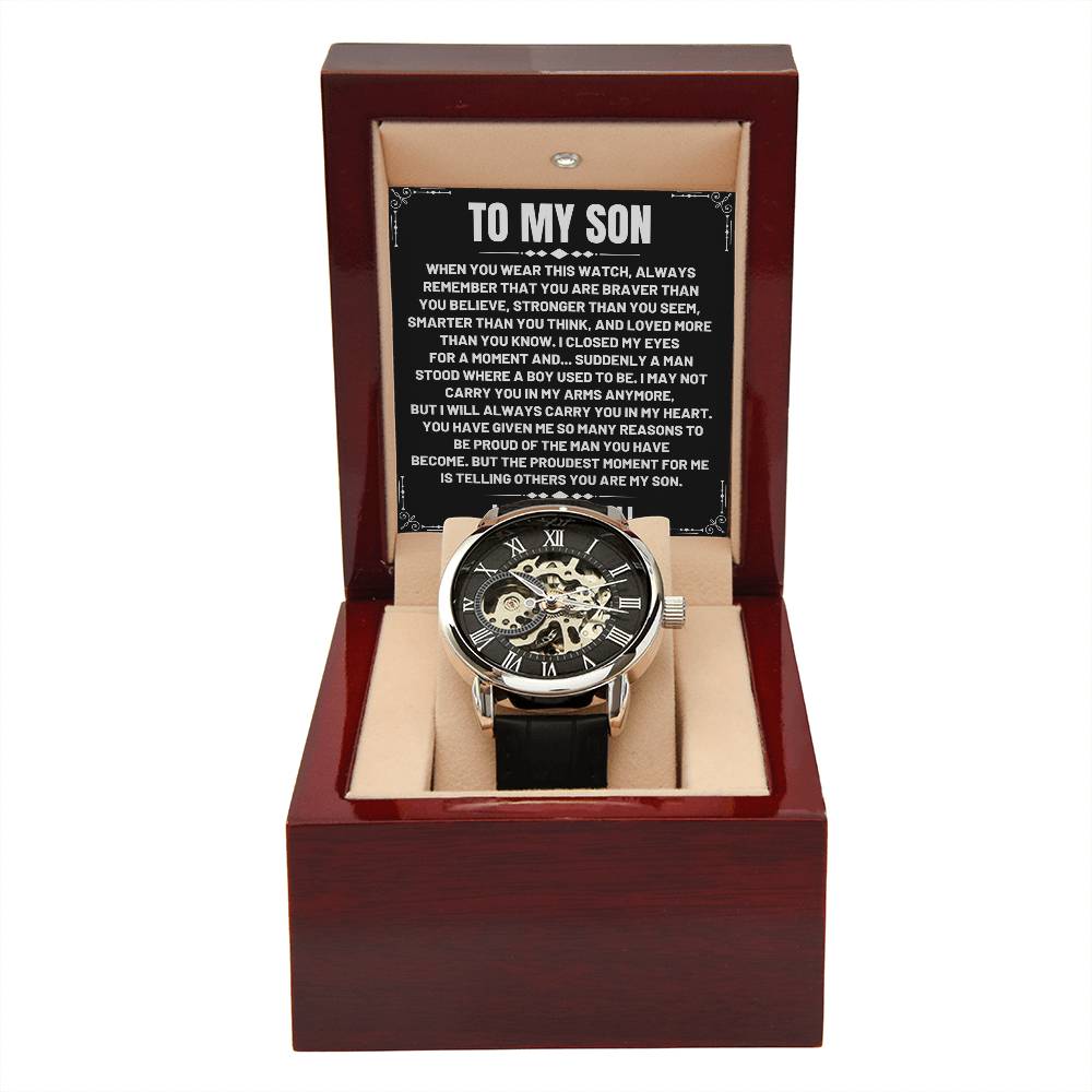 Son Gift, "Always Remember", Openwork Watch