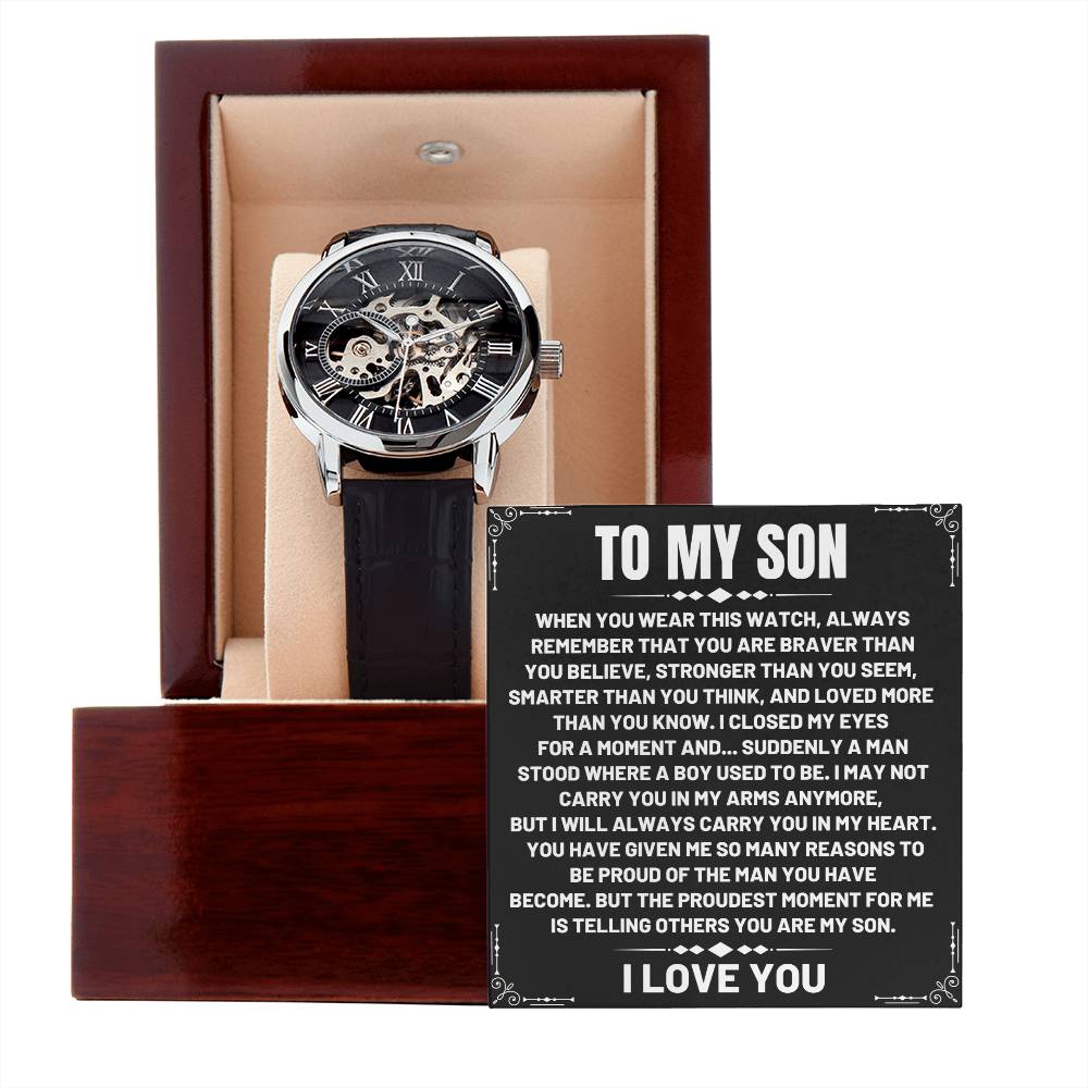 Son Gift, "Always Remember", Openwork Watch
