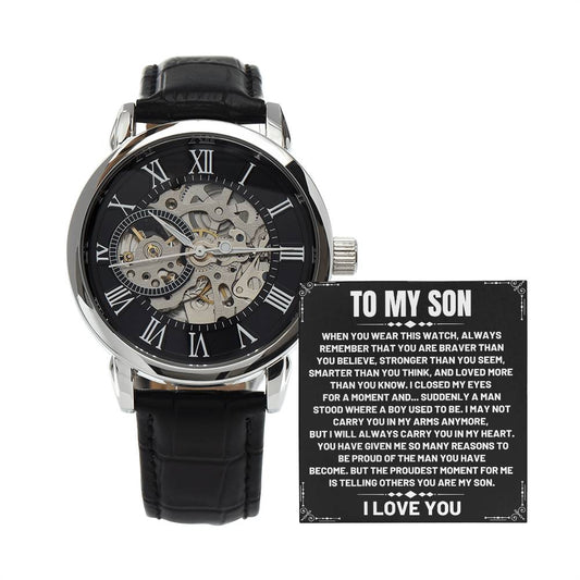 Son Gift, "Always Remember", Openwork Watch
