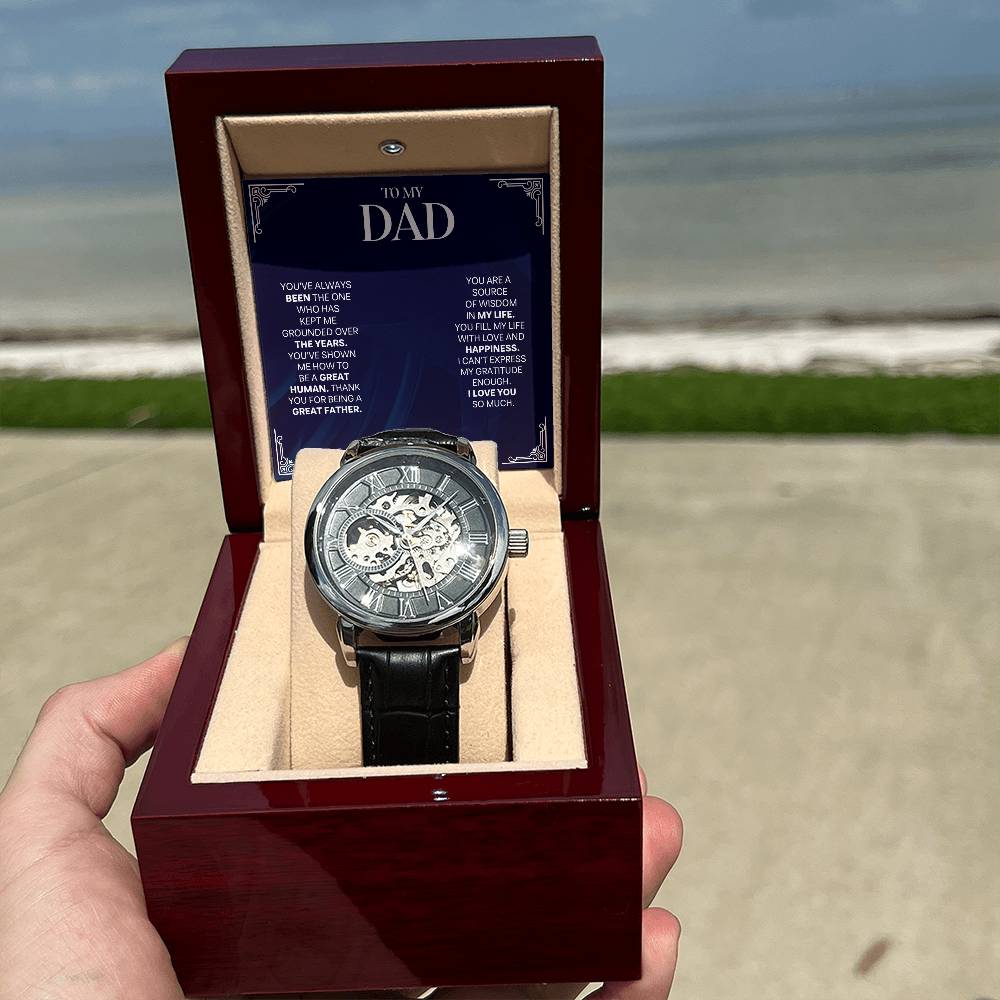 Dad Gift From Son, "Thank You", Openwork Watch