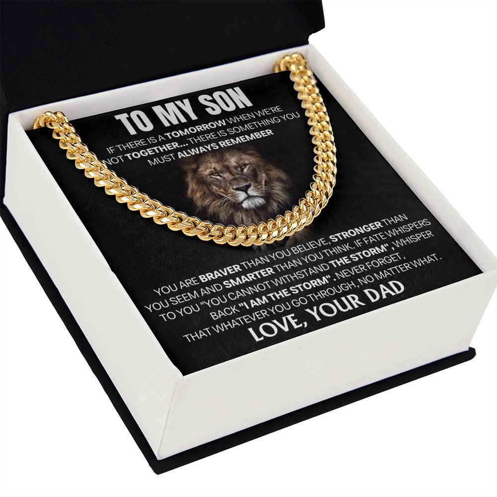 Son Gift From Dad, "Always Remember", Cuban Chain