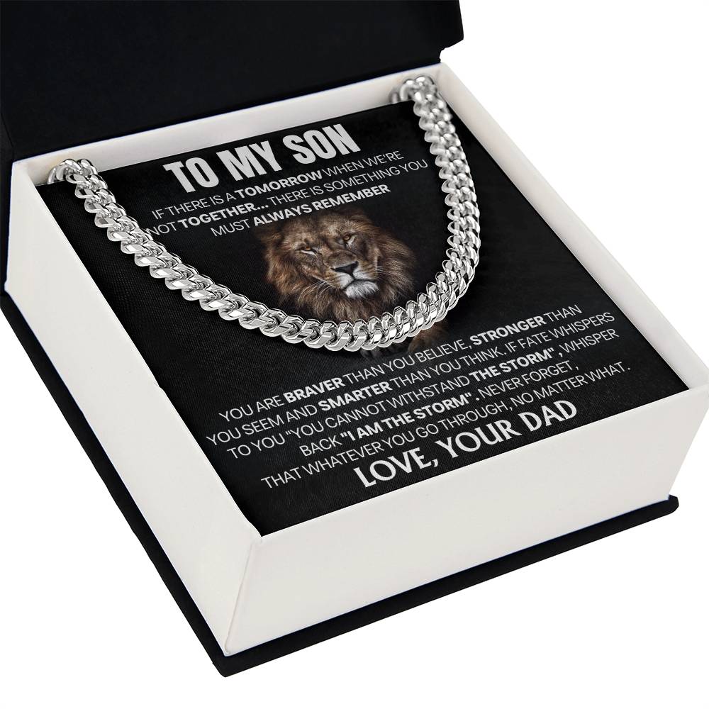 Son Gift From Dad, "Always Remember", Cuban Chain