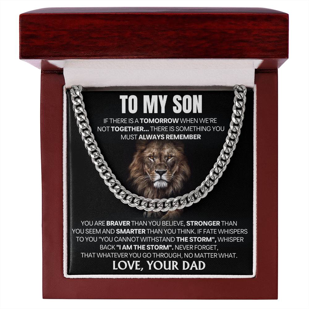 Son Gift From Dad, "Always Remember", Cuban Chain