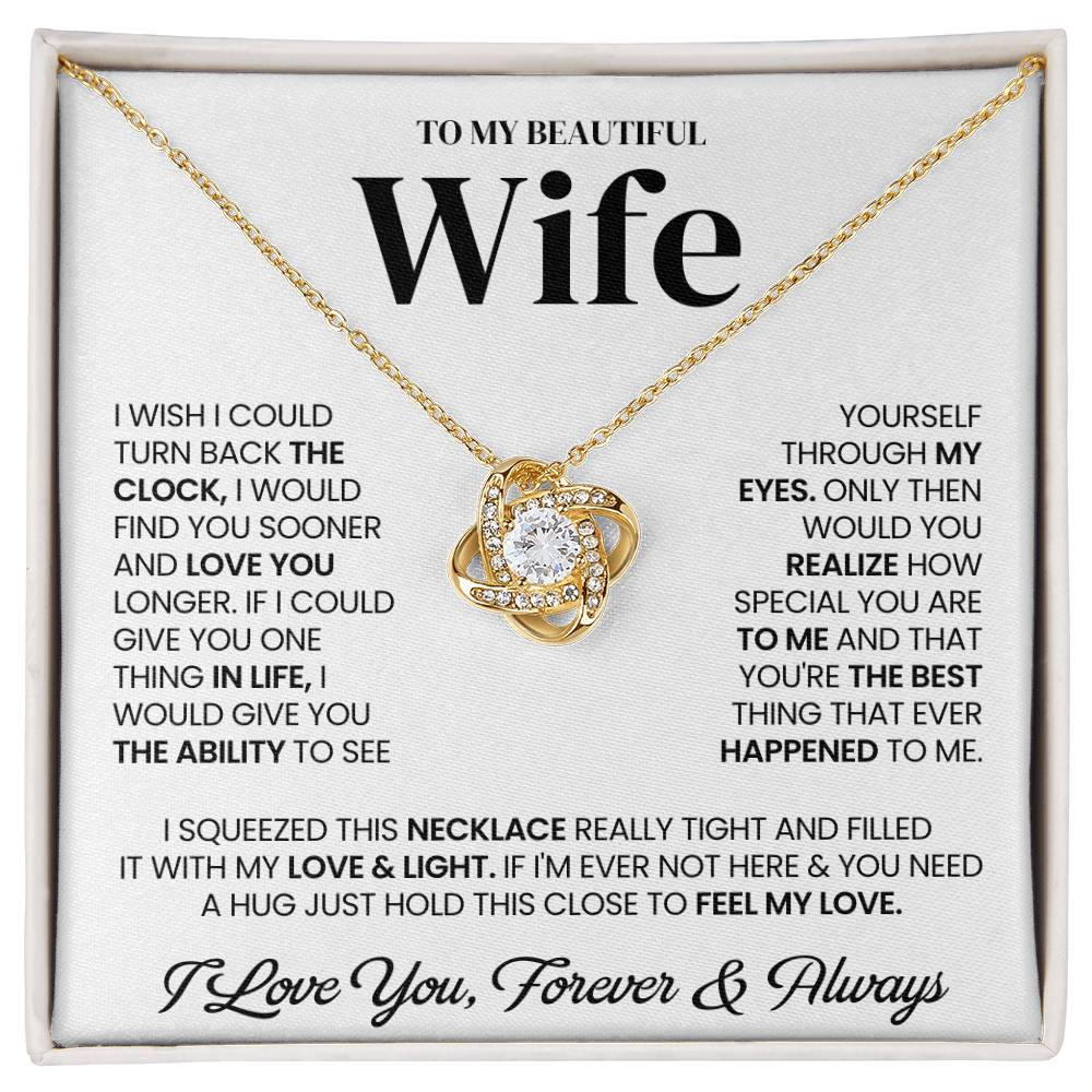 Wife Gift , "Forever & Always", Knot Necklace