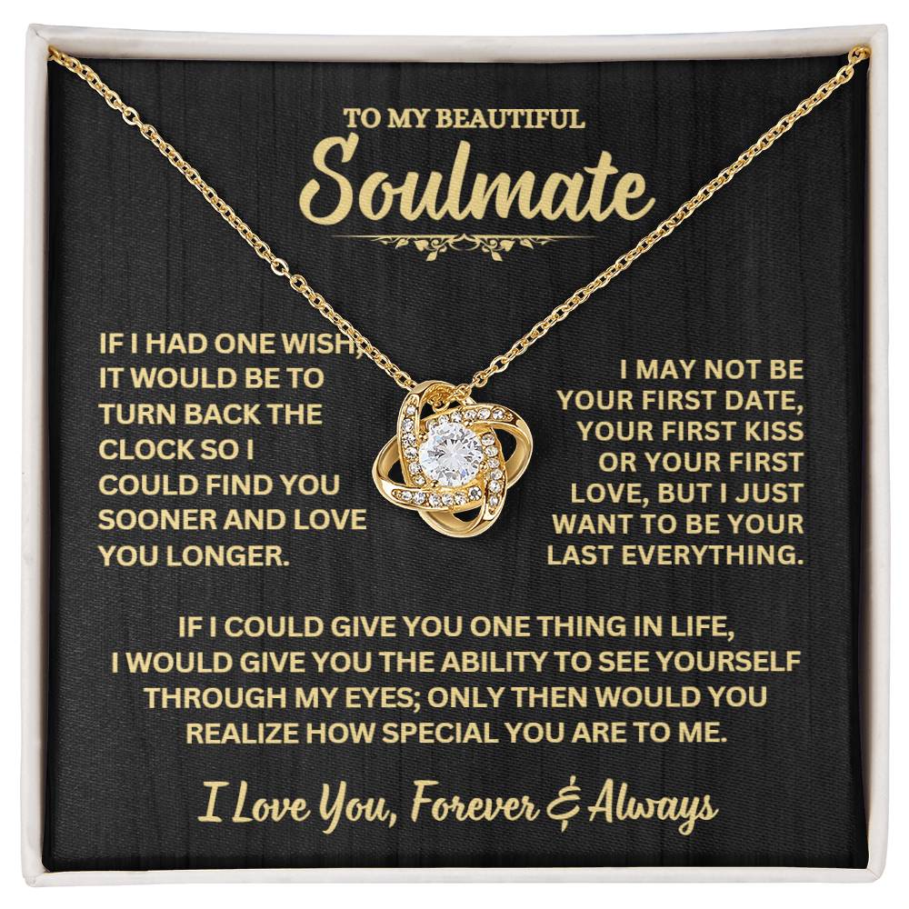 Soulmate Gift, "Forever & Always", Knot Necklace