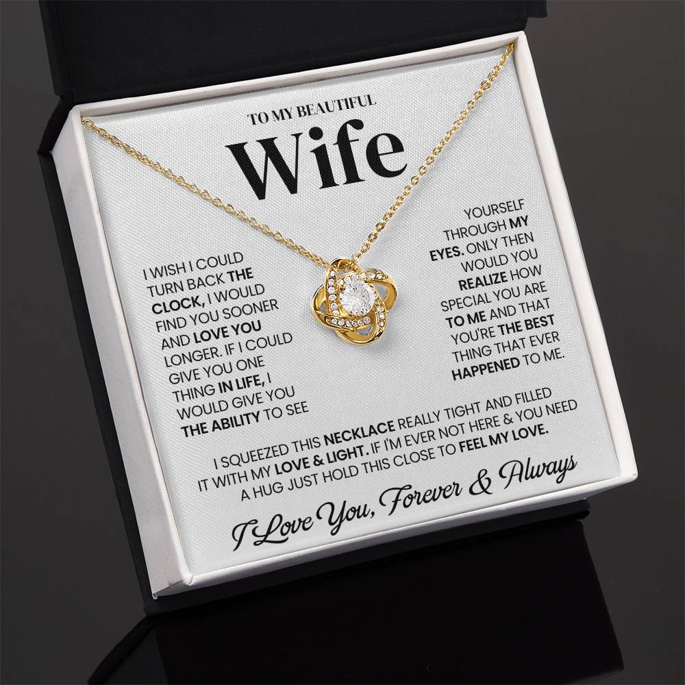 Wife Gift , "Forever & Always", Knot Necklace