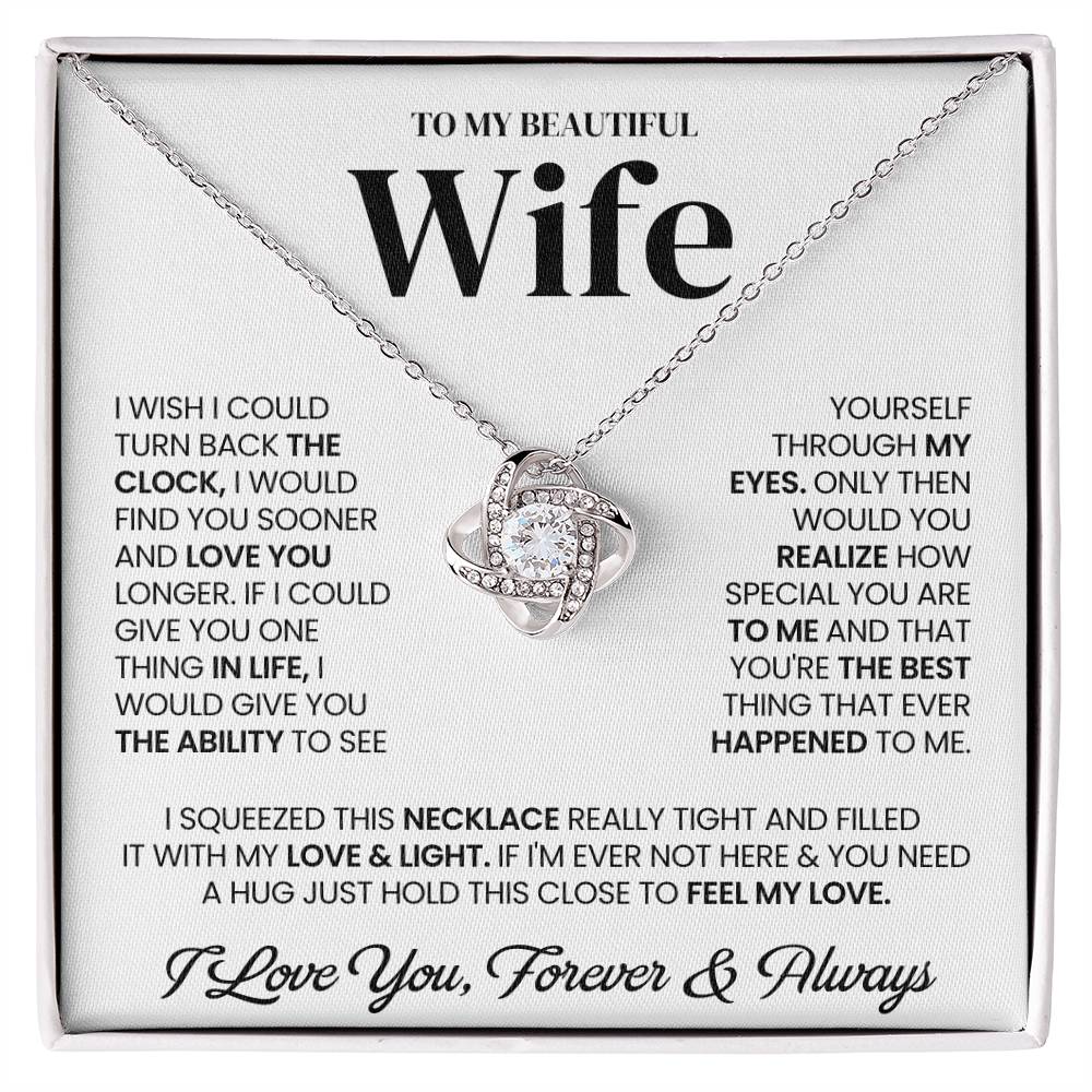 Wife Gift , "Forever & Always", Knot Necklace