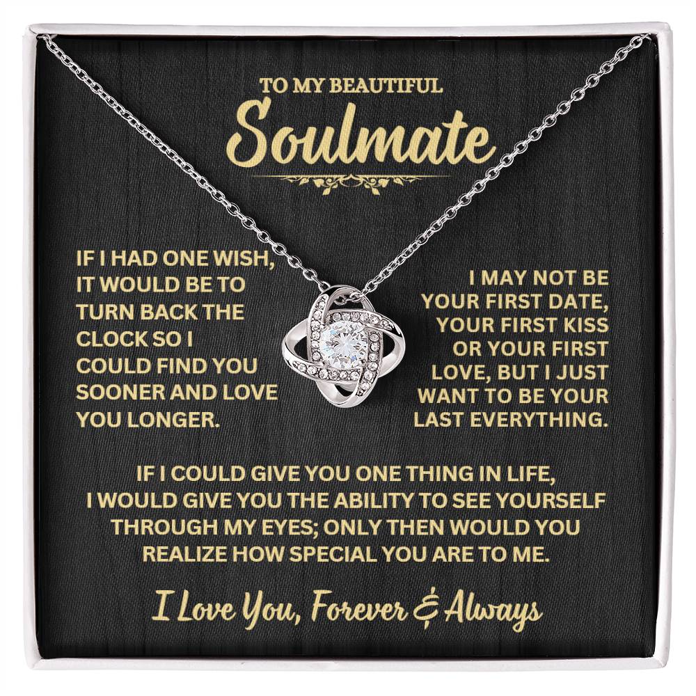 Soulmate Gift, "Forever & Always", Knot Necklace