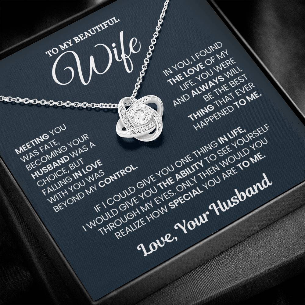 Wife Gift From Husband, "Always Special", Knot Necklace