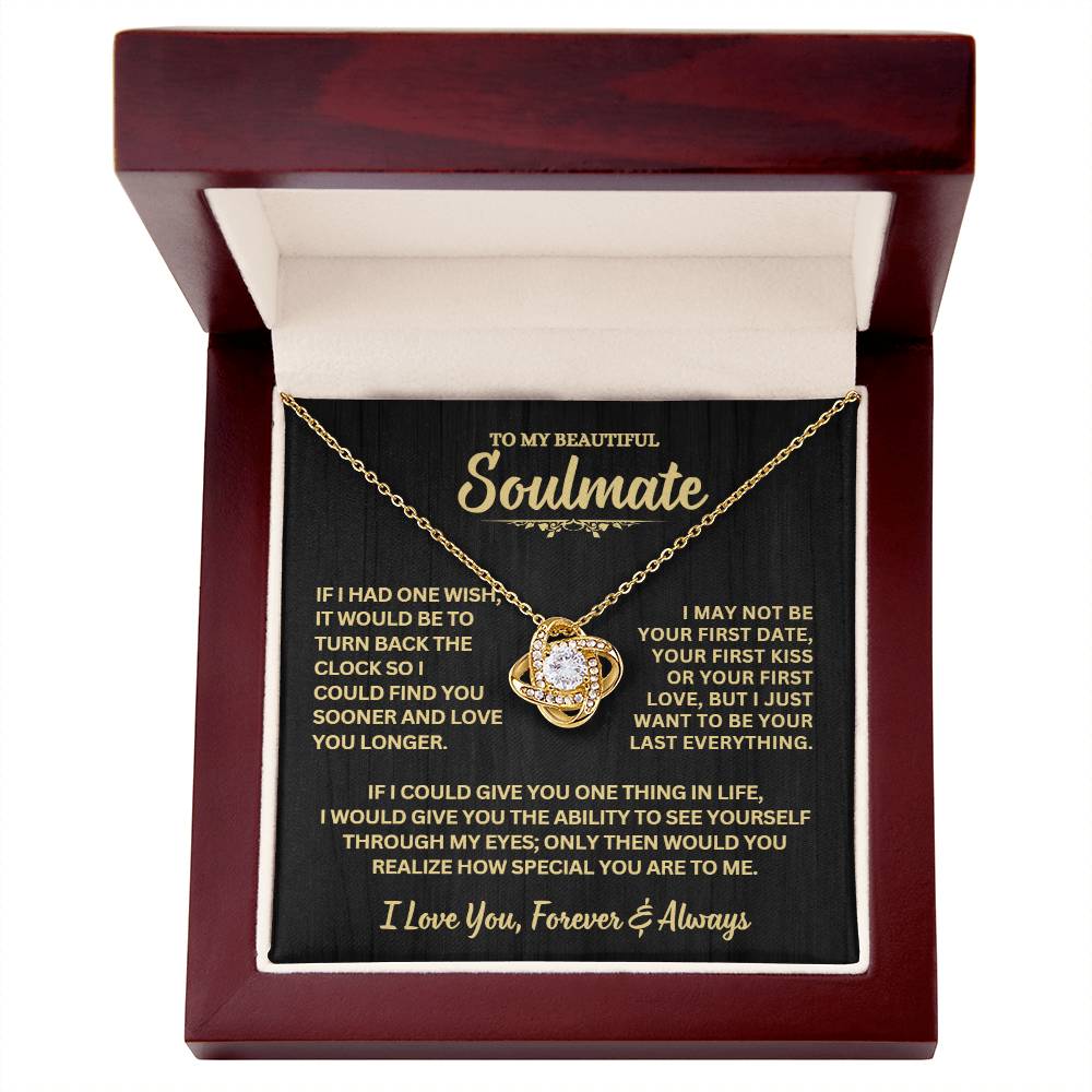 Soulmate Gift, "Forever & Always", Knot Necklace