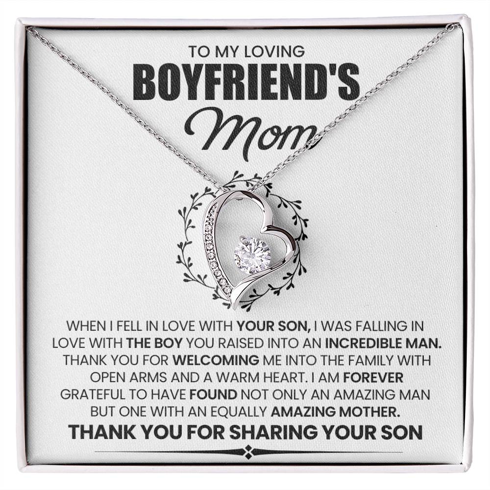 Boyfriend's Mom Gift, "Forever Grateful", Forever Love Necklace