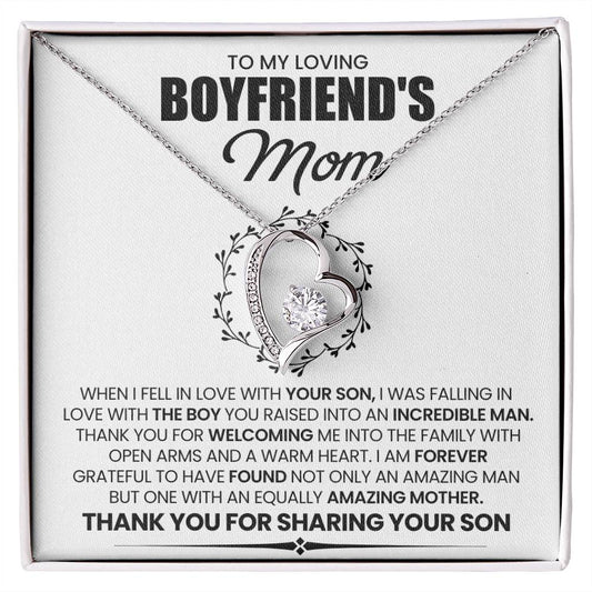 Boyfriend's Mom Gift, "Forever Grateful", Forever Love Necklace