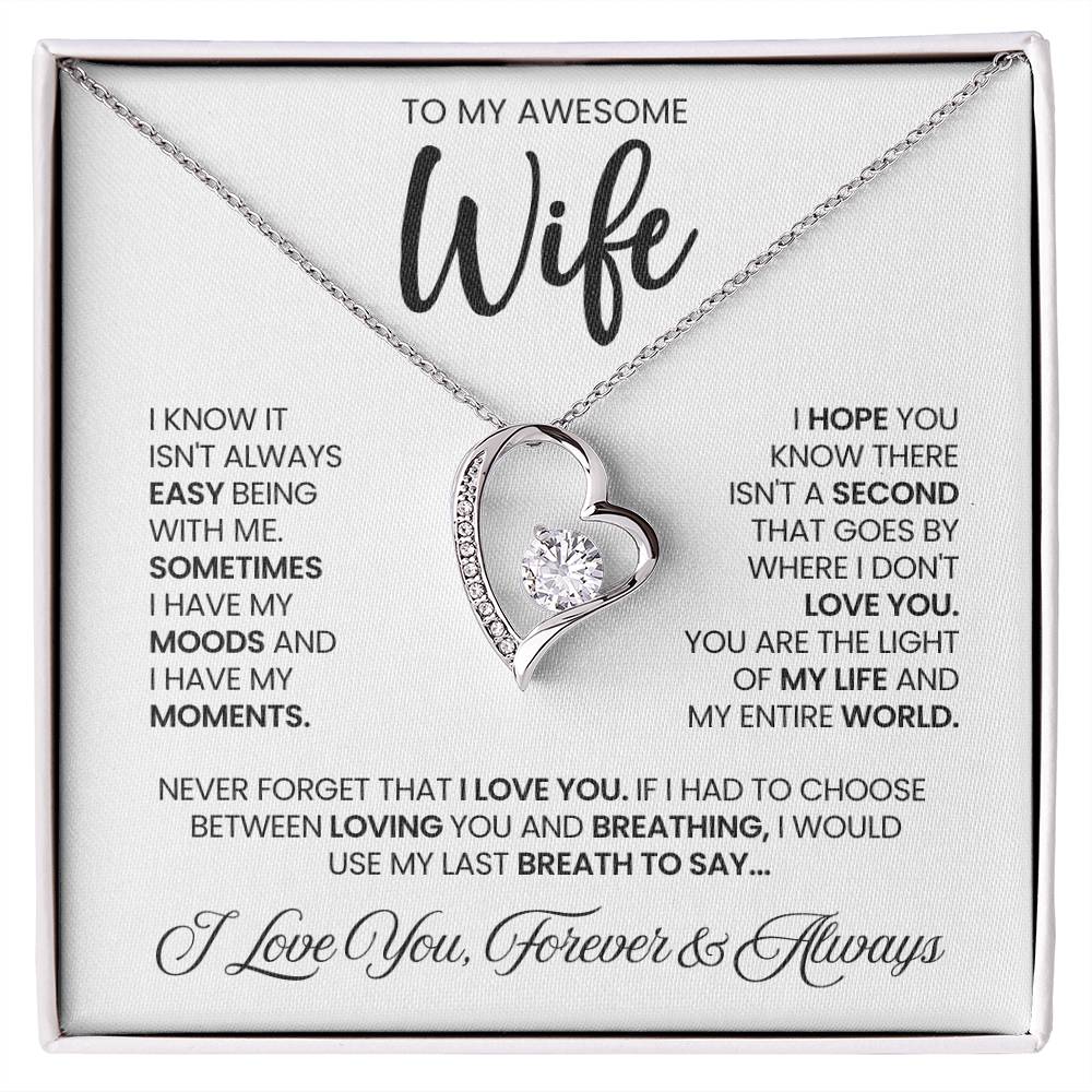 Wife Gift From Husband, "Forever & Always", Forever Love Necklace