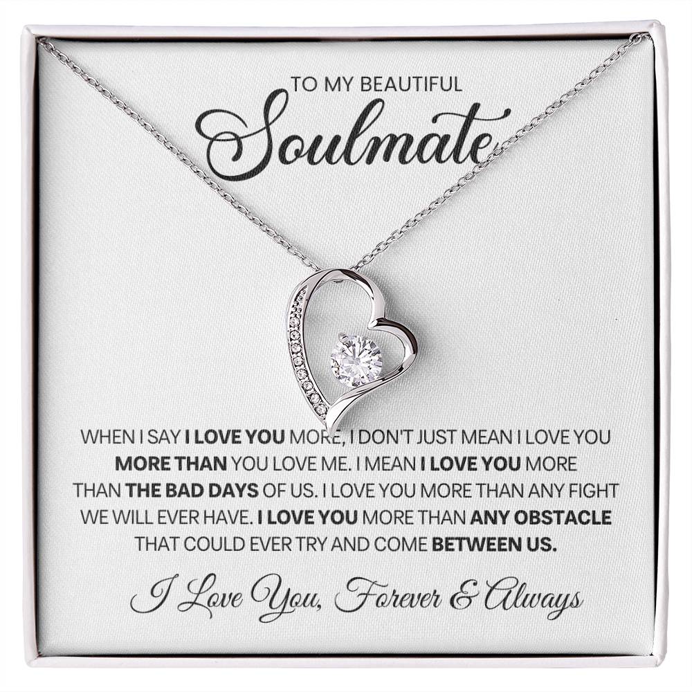 Soulmate Gift, "Forever & Always", Forever Love Necklace