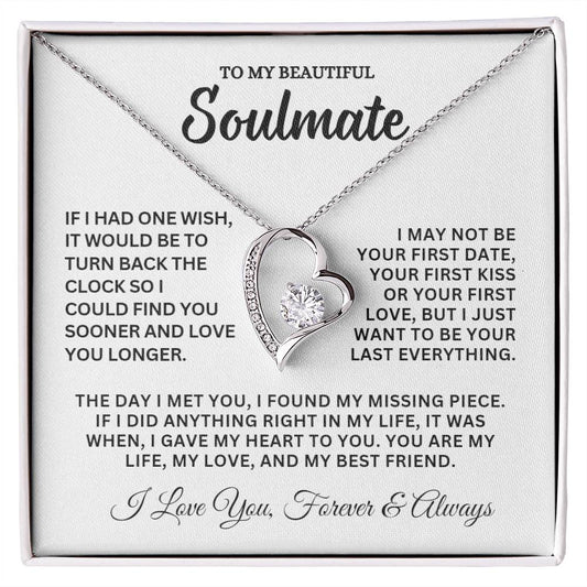 Soulmate Gift, "Forever & Always", Forever Love Necklace