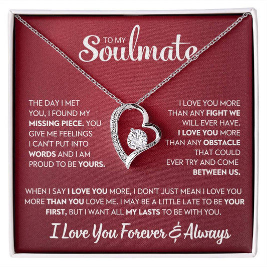 Soulmate Gift, "Forever & Always", Forever Love Necklace
