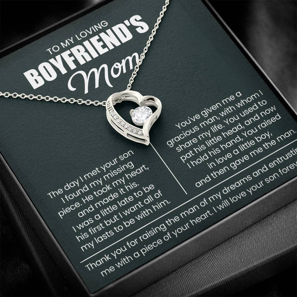 Boyfriend Mom Gift, "Thank You", Forever Love Necklace