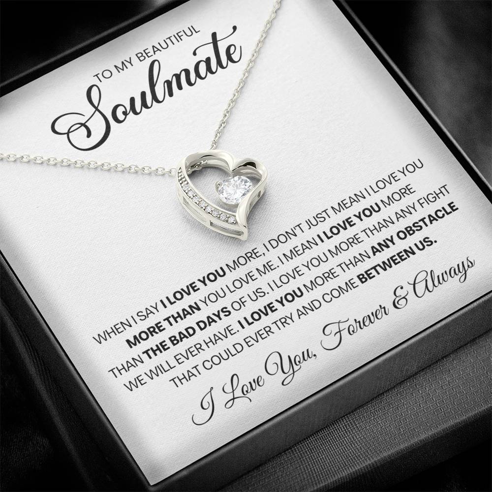 Soulmate Gift, "Forever & Always", Forever Love Necklace
