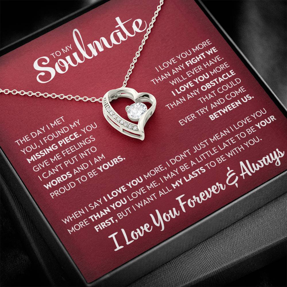 Soulmate Gift, "Forever & Always", Forever Love Necklace