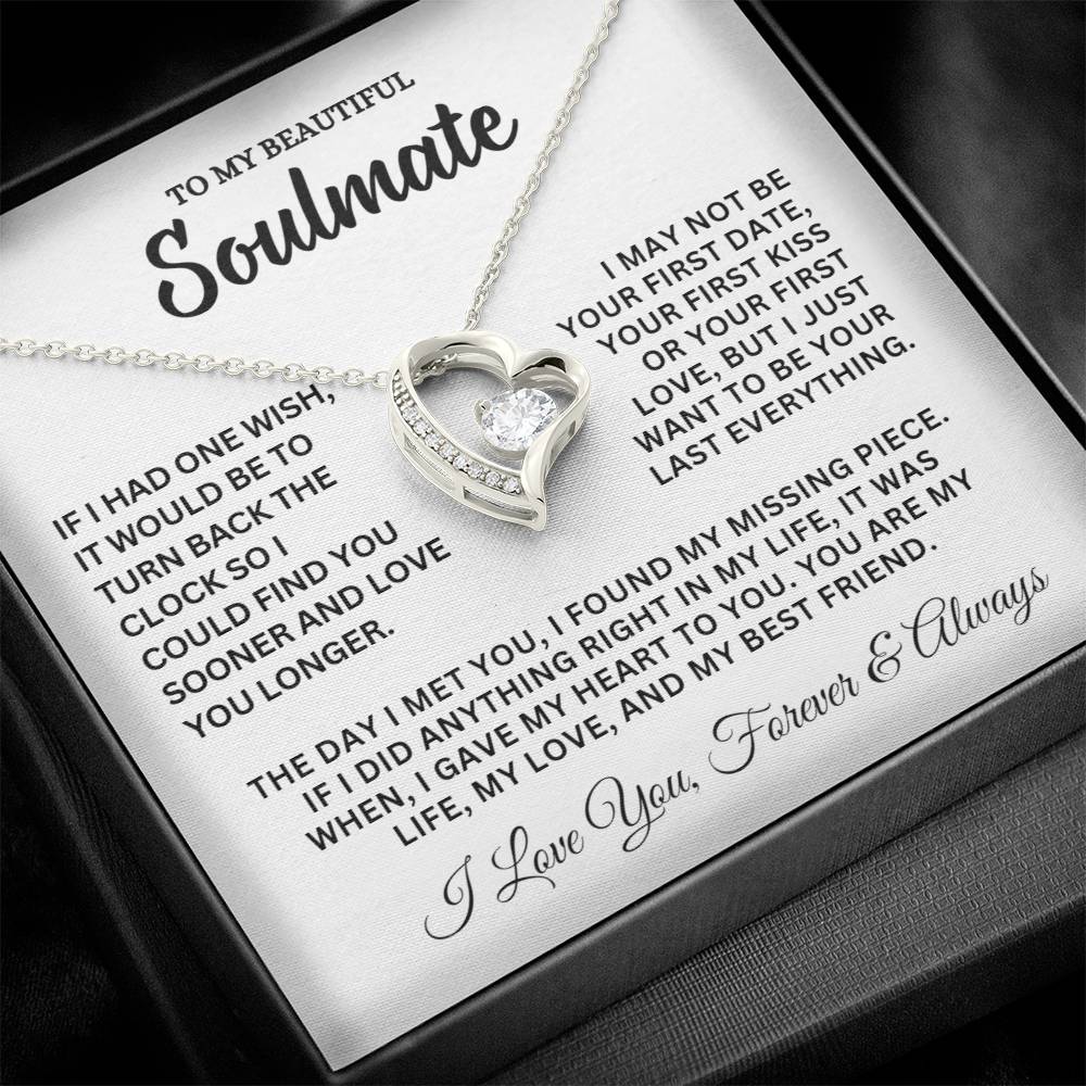 Soulmate Gift, "Forever & Always", Forever Love Necklace