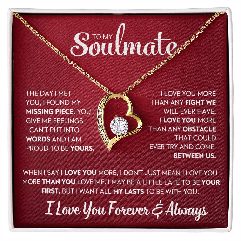 Soulmate Gift, "Forever & Always", Forever Love Necklace