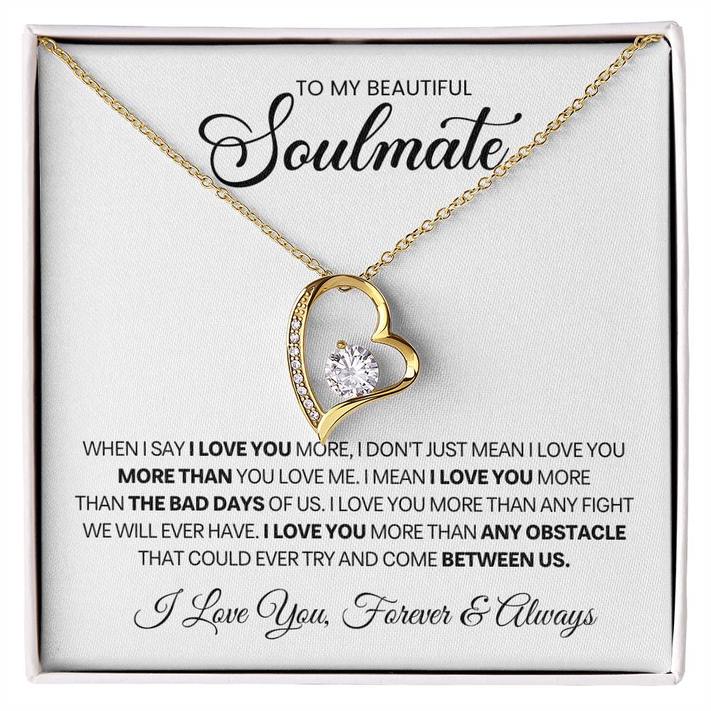 Soulmate Gift, "Forever & Always", Forever Love Necklace