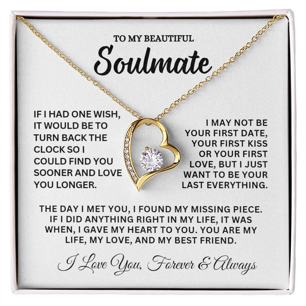 Soulmate Gift, "Forever & Always", Forever Love Necklace