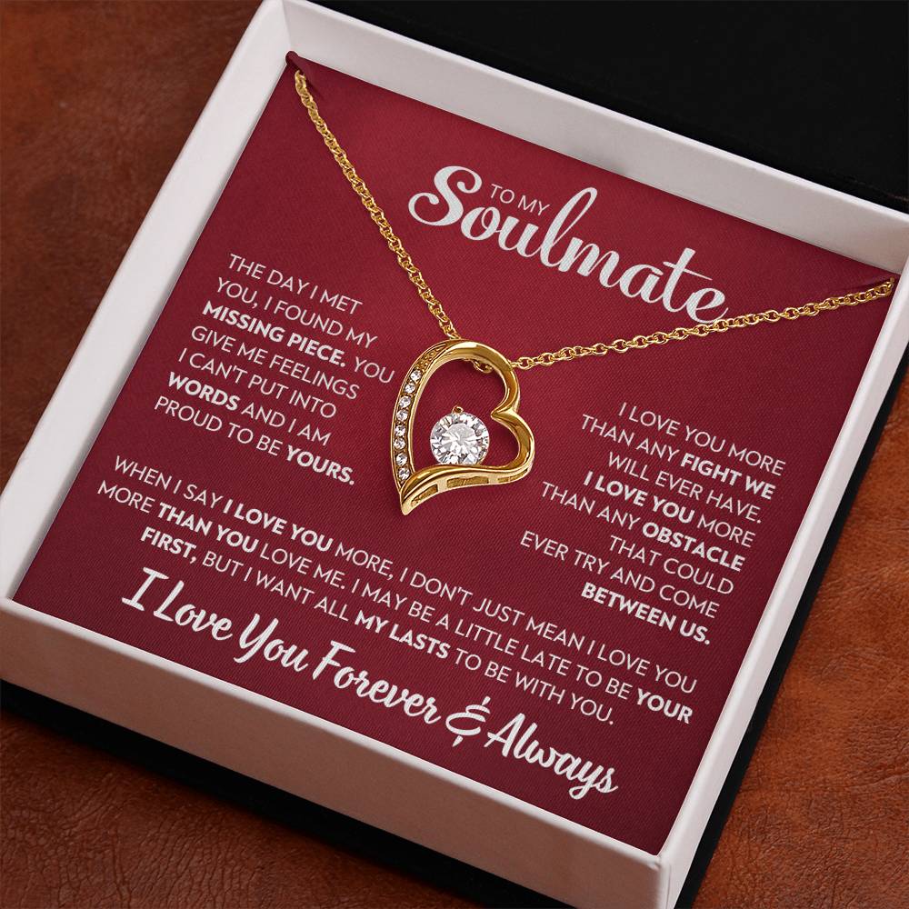 Soulmate Gift, "Forever & Always", Forever Love Necklace