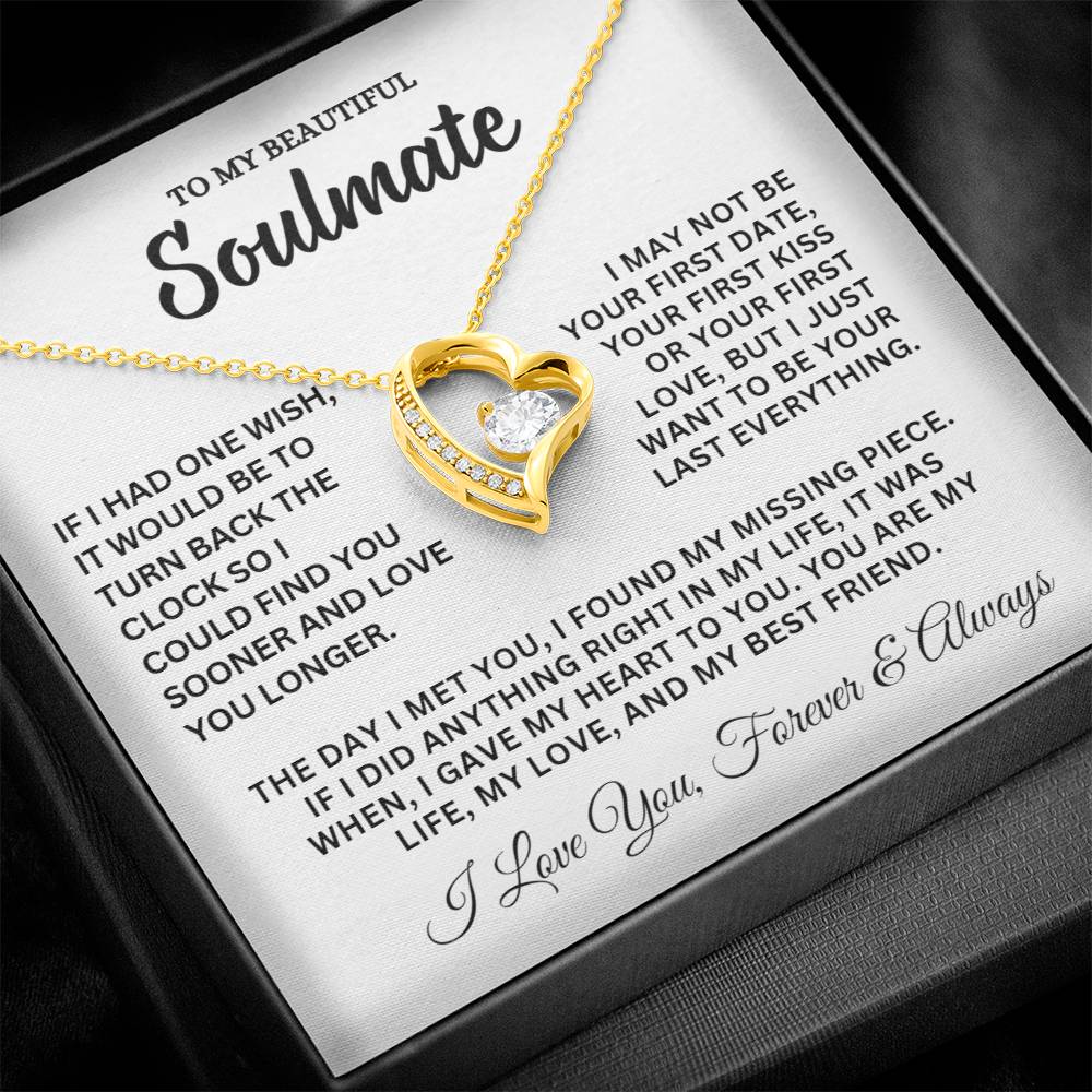 Soulmate Gift, "Forever & Always", Forever Love Necklace