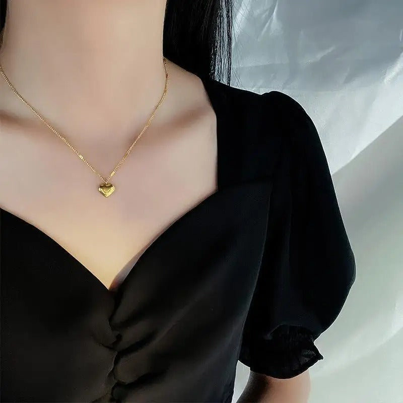 Double-Layer Love Pendant Necklace