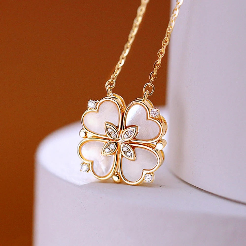 Heart-Shaped Clover Magnetic Pendant