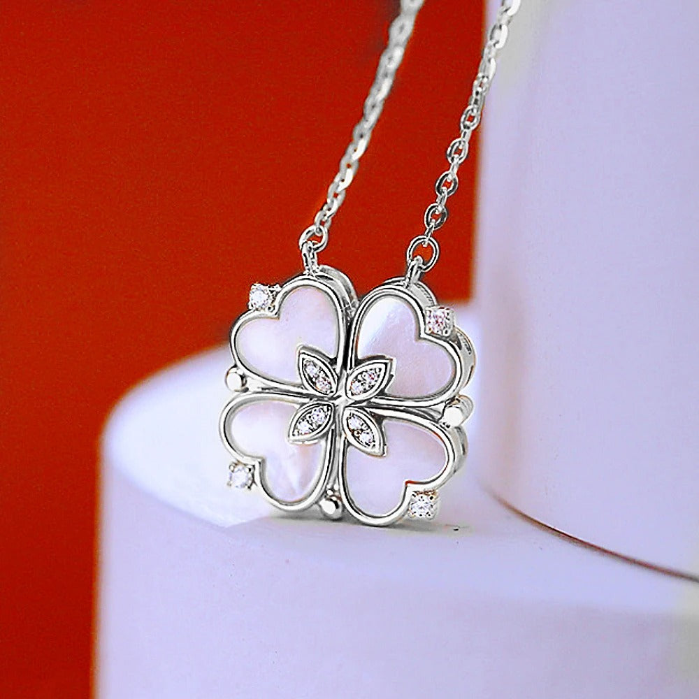 Heart-Shaped Clover Magnetic Pendant