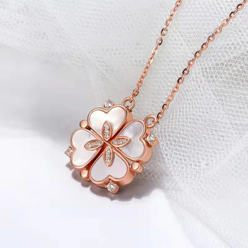 Heart-Shaped Clover Magnetic Pendant